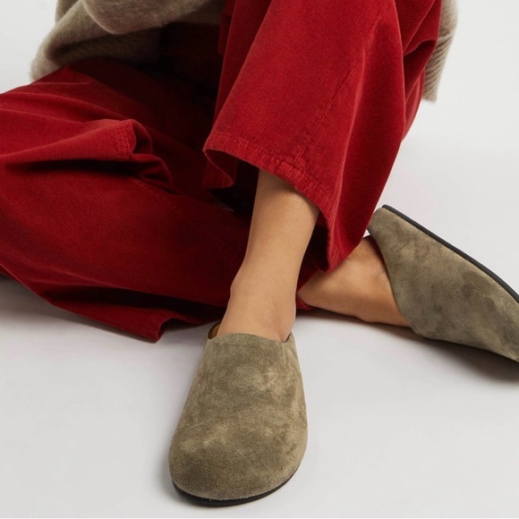 Greystone Genuine Suede Clogs / Mules | The Row Hugo Style Minimalist - Picture 3 of 6